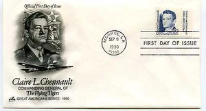 2187 Claire L. Chennault ArtCraft, Right Tab 'Claire Lee Channault ....', FDC - Picture 1 of 1