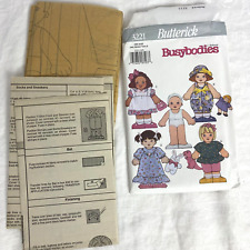 1993 BUTTERICK Pattern 3221  Busybodies  Uncut No Sew Dolls and Transfers