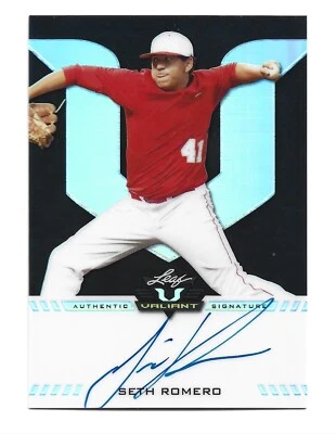 Seth Romero AUTOGRAPH /5 Black RC Washington Nationals 2017 Leaf Valiant AUTO - Image 1 of 2