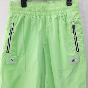 Puma BMW Motorsport Pants Womens S Light Green Athletic Nylon Track Pants - Picture 1 of 12