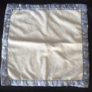 Carter's blaue Pfotendruck Baby Sicherheitsdecke 14 Zoll x 14 Zoll - Bild 1 von 3