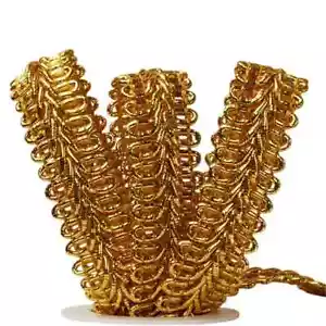 Carrete de 10 yardas 5/8" Gimp Braid Trim color dorado metálico - Imagen 1 de 1