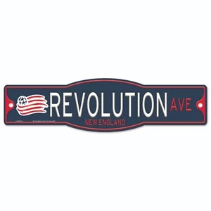New England Revolution Striped Street Sign 4" x 17" Plastic Street Sign - Picture 1 of 1