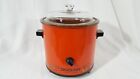Vintage Retro Rival Slow Cooker Crock Pot 3 1/2 Qt. Flame Red Orange Model 3100 