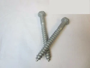 1/4 X 5 Hex Head Lag Screws With Washers Hot Dipped Galvanized 100 Pieces - Picture 1 of 3