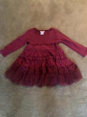 NAARTJIE XS (3 Years) Girls Burgundy Dress Long Sleeve - Image 1 of 3