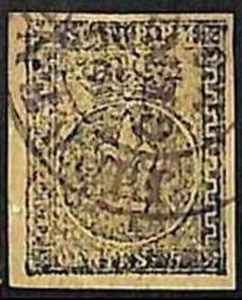 94706a - ANTICHI STATI -  PARMA : Sassone # 1b Giallo chiaro verdino  - USATO  - Picture 1 of 1