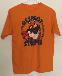 Kelloggs Frosted Flakes Tony Tiger Respect the Stripes Cereal Mascot T-shirt S - Picture 1 of 3