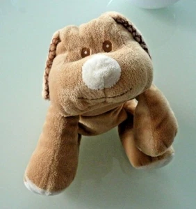 97. DOUDOU PELUCHE MAXITA CHIEN BEIGE BLANC COUTURE MARRON EXCELLENT ETAT - Imagen 1 de 3