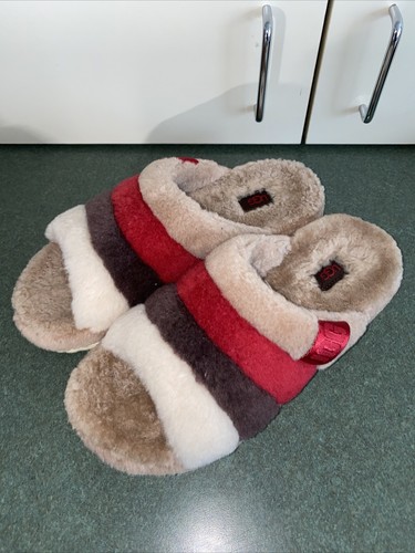 UGG Plush men shoes sandals F20021D 80% wool Australian real fur size 10