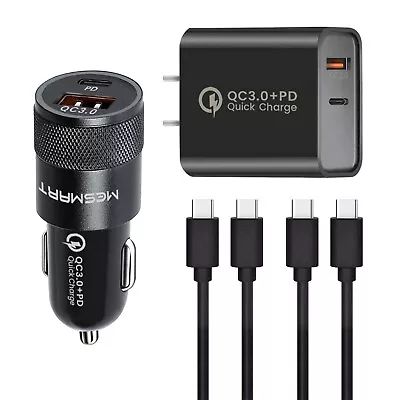 Fast USB+Type C Wall Car Charger Cable Power Adapter For Google Pixel 7 Pro 7a 6 - Image 1 of 4