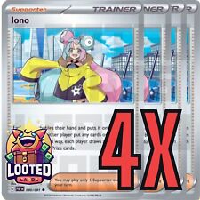 4x Iono 080/091  x4 Paldean Fates Pokemon TCG Playset NM/M