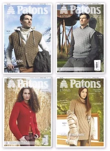 PATONS Ladies Mens DK KNITTING PATTERN Book FAB DK Sweater Dress Leg Warmers - Picture 1 of 9