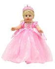 Robe princesse rose tiara 18 pouces vêtements de poupée pour fille américaine