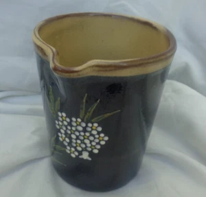 large studio crafted blue pitcher jug hand painted decor - Picture 1 of 9