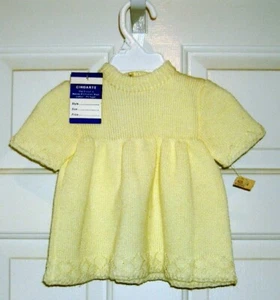 YELLOW KNIT SWEATER by Garfinkel's Washington from Cindarte (100% acrylic) sz 2T - Picture 1 of 1