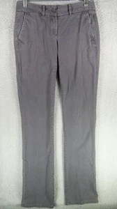 Ann Taylor Loft Womens Size 0T Tall 29x36 Gray Julie Straight Leg Khaki Pants - Picture 1 of 5