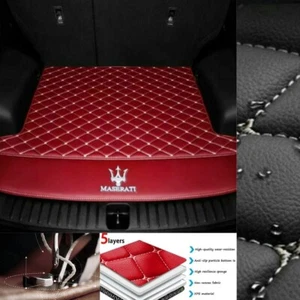 Car Trunk Mats For Maserati Ghibli Gran Turismo Levante Quattroporte Waterproof - Picture 1 of 14