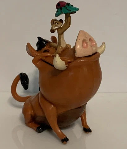 Vintage Disney Applause The Lion King Pumba and Timon 3” PVC Figurine Cover