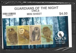 AUSTRALIA, 2016 GUARDIANES DE LA NOCHE, HOJA MÍNIMA DE BÚHO, EN PAQUETE DE CORREOS - Imagen 1 de 1