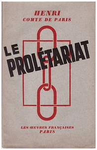 HENRI COMTE DE PARIS - DAS PROLETARIAT - EX. SUR ALFA - 1937 - Bild 1 von 1