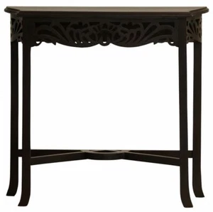 Hall Table, W 82x D26x H76cm, Timber Small Table, Dark Chocolate Brown - Picture 1 of 3