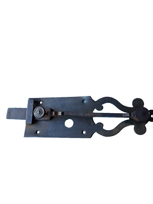 Ancienne clanche loquet poignée de Porte 1900 Portail Fer Forgé Objet du XXème - Photo 1/2