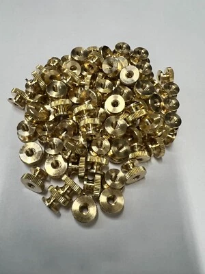 SPERRY AUTOMATICS CO Knurled Thumb Nut Brass 8-32 Thread 9/32 length - 100 Pieces 7213B
