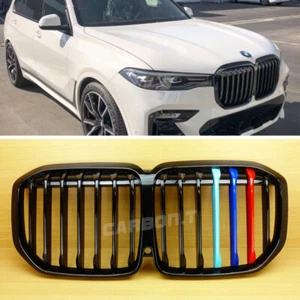 Black + M-Color Fit For BMW X7 G07 5DR SUV P Type Front Kidney Grille Grill - Picture 1 of 10
