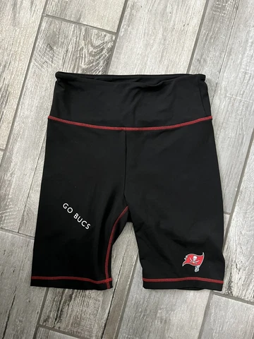 Women's WEAR by Erin Andrews Black Tampa Bay Buccaneers Bike Shorts Size Medium Cover