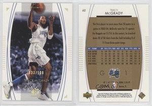 2003-04 SP Authentic Limited /100 Tracy McGrady #62 HOF