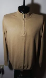 L.L. BEAN Tan Cashmere Blend Long Sleeve 1/2 Zip Sweater Size XL Reg. - Picture 1 of 6
