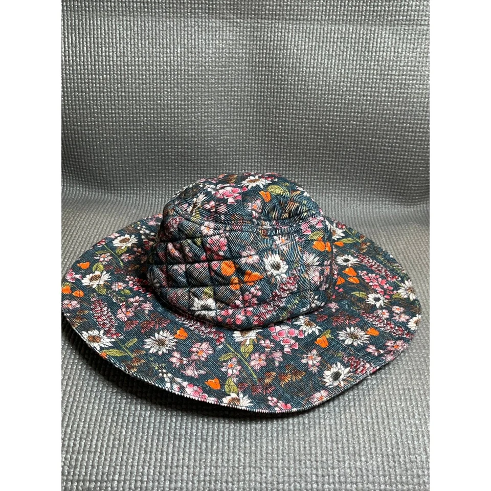 Sombrero Chufy Bucket Mujer Talla Única Azul Estampado Floral Pana Acolchado NUEVO Foto 1 de 4