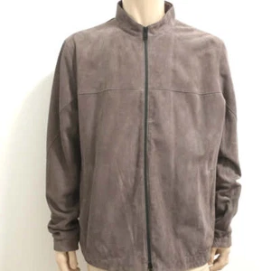 Theory Bomber Jacket Antony L Amorim Taupe Suede Size Extra Extra Large - Picture 1 of 7