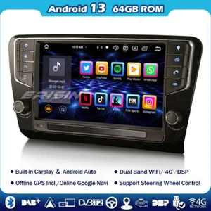 9"Carplay Android 13 DAB+DVD Radio Autoradio Navi BT5.0 SWC SKODA Octavia MK III - Bild 1 von 20