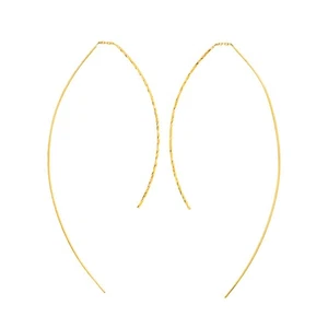 agete Hook Earrings Pierced K18 YG 750 90275764 - Picture 1 of 6