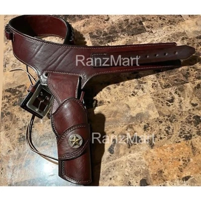 Cowboy Holsters Guage Ruger Colt Uberti Western Fast Draw Six Western Gunbelt - Image 1 of 3