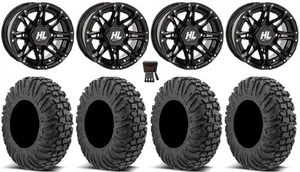 High Lifter HL3 14" Wheels Bk 30" MotoVator Tires Polaris RZR XP 1000 / PRO XP - Picture 1 of 4