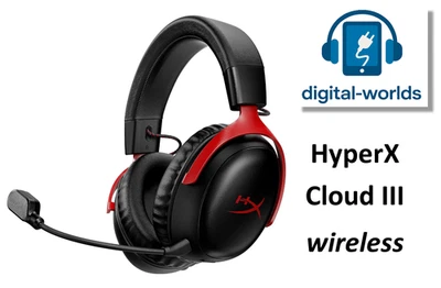 HyperX Cloud III wireless - Gaming Headset - schwarz-rot  +++ NEUWERTIG +++ - Bild 1 von 4