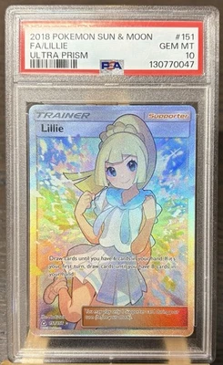 2018 POKEMON SUN & MOON ULTRA PRISM #151 FULL ART/LILLIE PSA 10 - Image 1 of 2