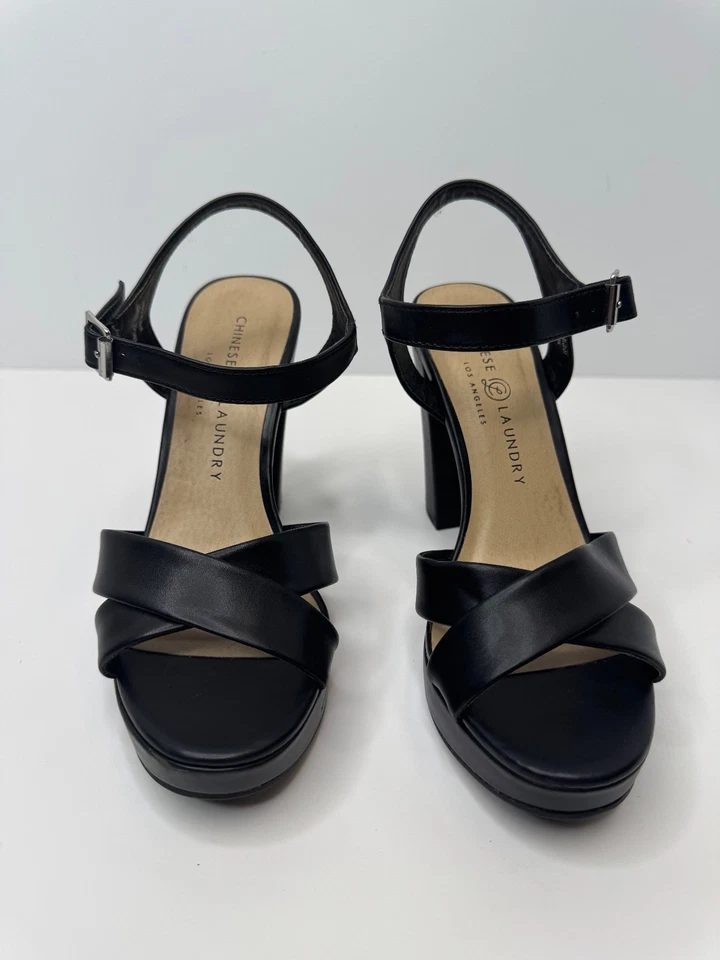 Chinese Laundry Women’s Platform Heels Ankle Strap Size 6M Black - Image 1 of 4