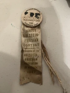 Vintage 1947 Junior Holstein-Friesen Die Bauernkuh Anstecknadel Knopf Band - Bild 1 von 6