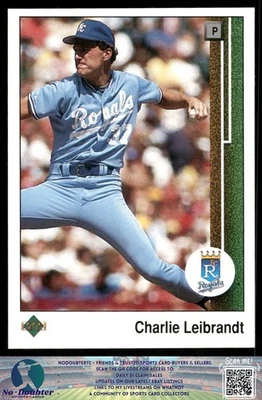1989 Upper Deck #637 Charlie Leibrandt Kansas City Royals 89UD - Image 1 of 2