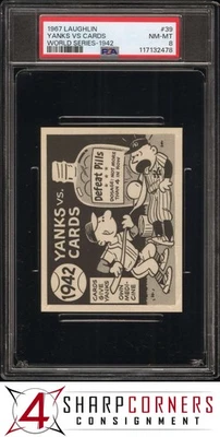 1967 Laughlin World Series 1942 #39 Yanks vs Cards 1942 Pop 12 PSA 8 Foto 1 de 3