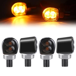Universal 4X Mini LED Motocicleta Indicador de Señales de Giro Ámbar Luz Intermitente Lámpara - Imagen 1 de 12