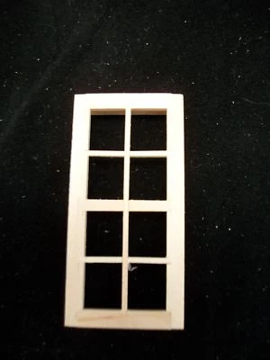 Window 8-Light  Half Scale 1:24 Dollhouse wooden #H5023 Houseworks wooden - Image 1 of 2