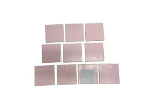 10 Vtg Pink Ceramic Tile 4 1/4" Sunset Exacto Spacer Tile USA Flaws -G - Picture 1 of 16