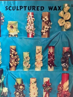 1966 SCULPTURED WAX CRAFT COURSE BROCHURE DECORATIVE CANDLES CRAFTS WAX FLOWERS - Image 1 of 4