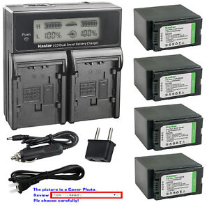 Kastar Battery LCD Dual Fast Charger For CGA-D54S CGR-D54S & Panasonic NV-MX350