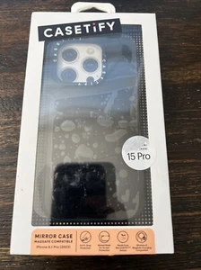 CASETiFY Custodia Specchio MagSafe per Apple iPhone 15 PRO 6.1" Nera con Paraurti APERTA NUOVA - Foto 1 di 5